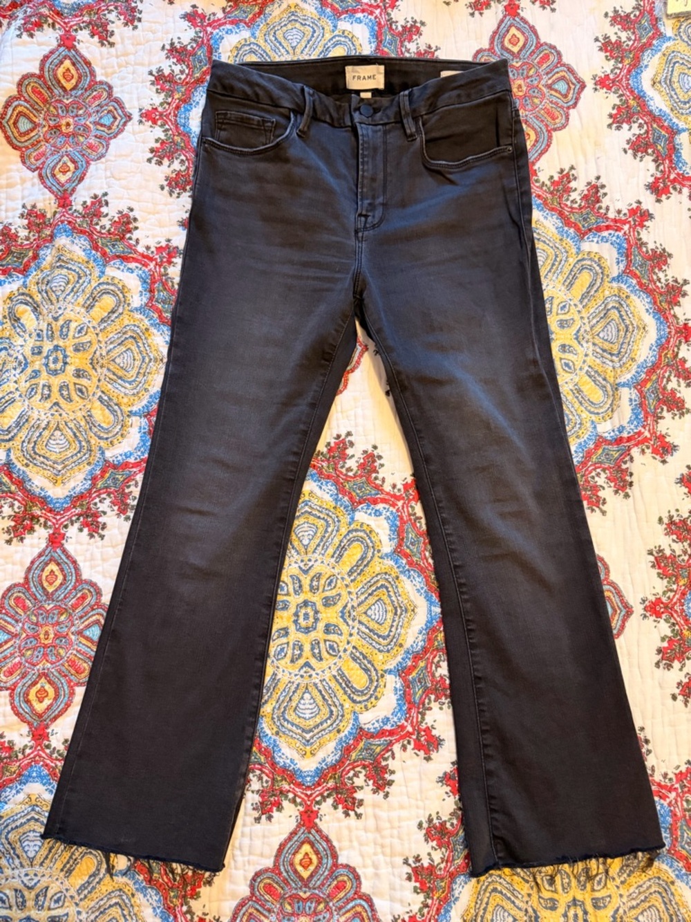 Frame Denim Black Flared Women's Jeans